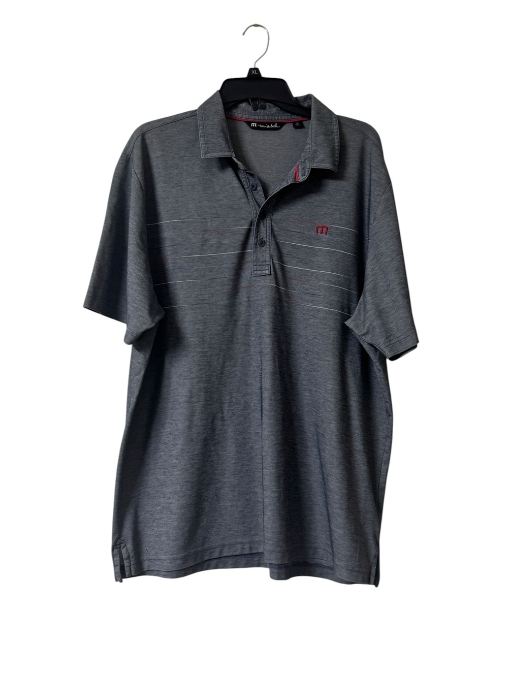 TRAVIS MATHEW PERFORMANCE GOLF POLO SHIRT XL Gray